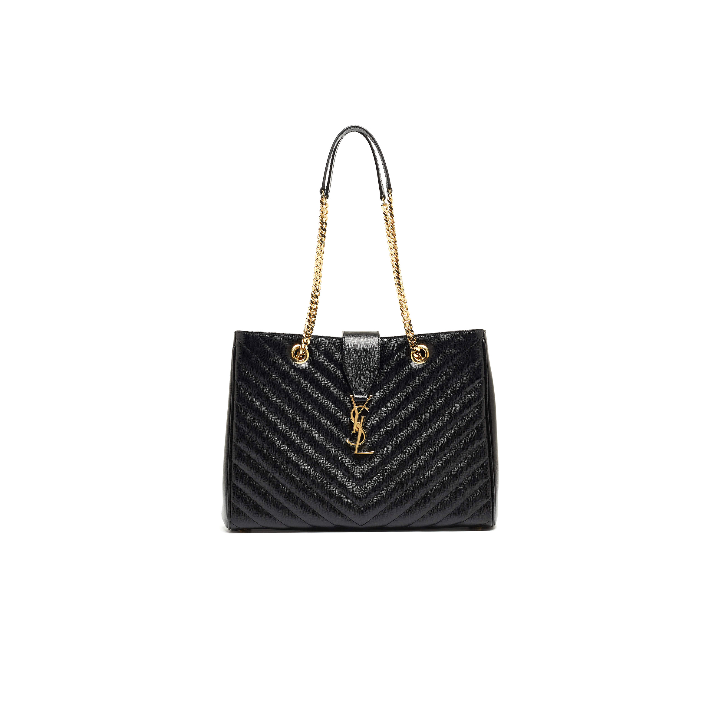 YSL CHEVRON LEATHER CLASSIC MONOGRAM SHOPPING TOTE 1560329 (33*22*15cm)